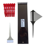 Plaquete Com Dentes + Pente Funil + Presilhas + Pincel G