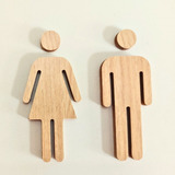 Plaquinha Banheiro Kit Masculino Feminino Colante