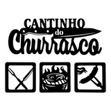 Plaquinha Cantinho Do Churrasco Churrasqueira Decoração