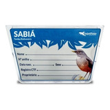 Plaquinha De Identificação Sabiá Placa Para Gaiola