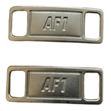 Plaquinha Metal Cadarço Tenis Air Force 1 Af1 - Prata Fosco