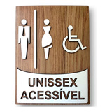 Plaquinha Para Banheiro Acessível Wc Sanitário