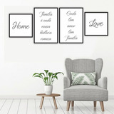 Plaquinha Placa Quadro Kit Mdf Home Casa Família Amor Frase