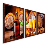 Plaquinhas 20x30 Mosaico 3 Peças Bar Chopp Churrasco