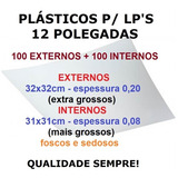 Plástico Grosso Lp Vinil 100 Externo 0,20 + 100 Interno 0,08