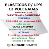 Plásticos P/ Lp Capa Gatefold 50 Externos 0,20 + 50 Internos