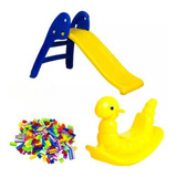 Play Ground Infantil Escorregador Infantil 200 Blocos Brinde