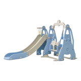 Playground 3x1 Infantil Escorregador Balanço Cesta Basquete