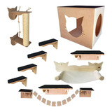 Playground Para Gato 10 Pcs Ponte Prateleira Degrau Caixa
