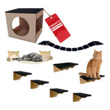 Playground Para Gato 9 Pcs Ponte Prateleira Degrau Nicho (b)