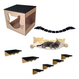 Playground Para Gato 9 Pcs Ponte Prateleira Degrau Nicho