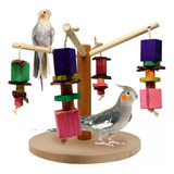 Playground Parquinho Madeira Para Aves Calopsita Papagaio