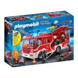 Playmobil City Action Caminhão De Bombeiros Com Luz Som 9464