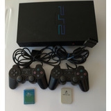 Playstation 2 (modelo Fat) Com 2 Controles E 96 Jogos 