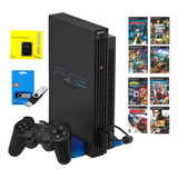 Playstation 2 Ps2 Fat Tijolão Completo + 02 Controles+ 45 Títulos! 