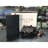 Playstation 2 Slim Preto 01 Controle Com Fio 03 Jogos De Brinde Midia Física.