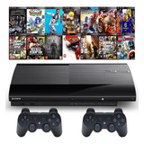 Playstation 3 + 50 Jogos + 2 Controle Sony Ps3