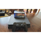 Playstation 4 Destravado + 4 Jogos E Controle