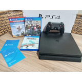 Playstation 4 Slim 1 Tb + Jogos + Garantia / Frete Gratis