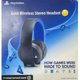 Playstation Gold Ouro Wireless Headset 7.1 Surround - Ps4