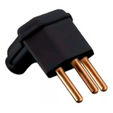 Plug 2p+t Desmontável Preto 90º 10a Margirius Para Tomada