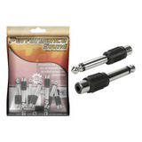 Plug Adaptador P10 Mono Para Jack Rca - Pacote Com 40 Peças