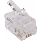 Plug Conector Rj-11 6 X 4 Vias Telefone Kit 100-peças