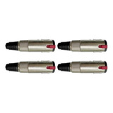 Plug Fêmea P10 Stereo 1/4 197 De Linha Wireconex Kit Com 4