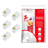 Plug Rj12 4x4 Conector 4 Via