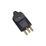Plugue (plug) 3 Pinos 20a C/ Prensa Cabos - Kit 10 Peças