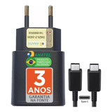 Plus Do Brasil Carregador Super Rápido 25w Para Samsung Galaxy S24 S23 S21 S20 Fe Plus Ultra - Super Fast Cabo Blindado Tipo Usb C - Premium Fabricado No Brasil