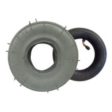 Pneu Cinza + Câmara 200x50 Ace Dianteiro P/ Cadeira De Roda