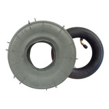 Pneu Cinza + Câmara 200x50 Ace Dianteiro P/ Cadeira De Roda