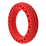 Pneu Rígido Vazado Vermelho 8.5 - Peças Patinete Elétrico