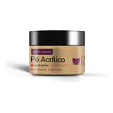 Pó Acrílico Alongamento Unhas 15gr - Cor Nude C/ Gitter