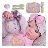 Poa Rosa Body Bebe Reborn Menina Silicone Mundo Brinquedos