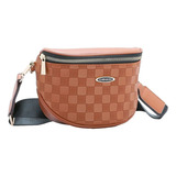 Pochete Chenson Cintura Bolsa Transversal Feminina 3484428 Cor Marrom Desenho Do Tecido Lisa
