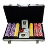 Poker 300 Fichas Oficial Kit Completo Maleta 