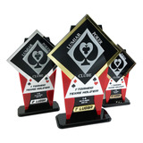 Poker Troféus Personalizados Kit 3und Acrílico Torneios