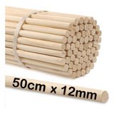 Poleiro Bastão De Madeira Pinus 10 Unidades 50cm X 12mm