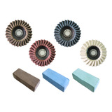 Polimento Em Inox Alumínio Metais Polir E Lustrar Kit 7 Pçs