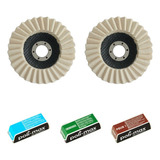 Polimento Em Metais Aço Inox - Polir Lustrar - Kit C/ 5 Pçs