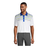 Polo Izod Golf - Branco/azul/verde - Tam S