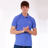 Polo Masculina Custom Fit Azul Royal + Frete Grátis