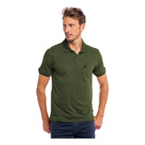 Polo Masculina Meia Malha Polo Wear Verde Escuro
