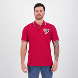 Polo São Paulo Piquet Vermelha E Preta