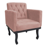 Poltrona Cadeira Classic Luiz Xv Sala Quarto De Menina Rose Desenho Do Tecido Suede
