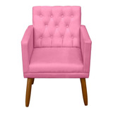 Poltrona Decor Nina Retro Suede Cadeira Capitone Salão Luxo