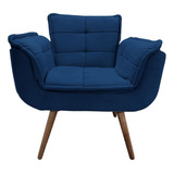 Poltrona Decorativa - Alta Qualidade - Pronta Entrega - Azul