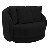 Poltrona Decorativa Base Giratoria Maly Corino Moll